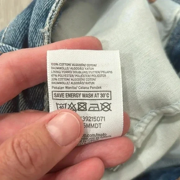 Topshop Moto high waisted denim cutoff shorts - Picture 9 of 9